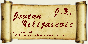 Jevtan Milijašević vizit kartica